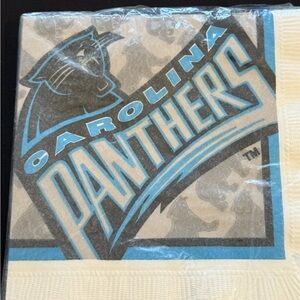 Vintage Old School Retro 1994 NFL Carolina Panthers Team Napkins, NEW!